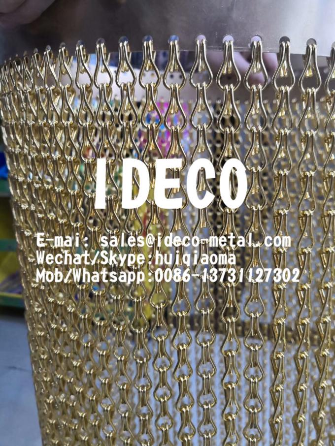 Aluminum Chain Fly Screens for Doors, Chain Link Door Curtain, Door Fly