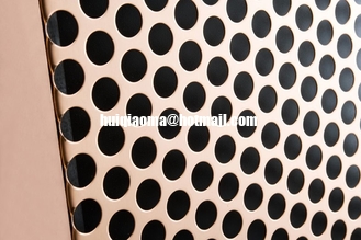 Copper Coated Perforated Metal Mesh,Brass Punched Hole Screens,Perforation Panels
