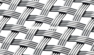 Stainless 4-Wires Woven Architectural Mesh,Unique Decorative Metal Mesh for Curtain Wall