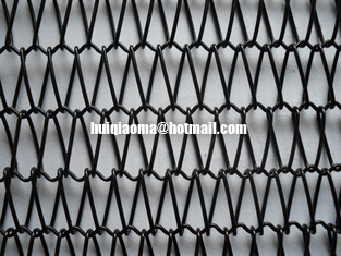 Round Wire Helix Woven Mesh for Curtain Wall,Conveyor Belt Spiral Architectural Mesh