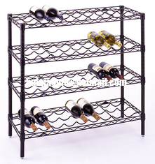 Metal Wire Wine Bottle Racks,Wine Storage Chrome Wire Shelvings,Wire Wine Displays