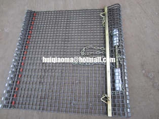 Colour-plated Drag Mats with Metal Chain Bridle,Pulling Handle of Metal and Rubber Grips