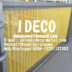 Aluminum Corrugated Perforated Sheet Metal for Roofs/Ceilings, Decorative Curved/Ribbed Perforated Screen
