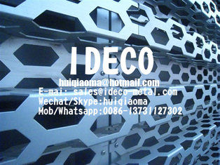 Hexagonal Holes Perforated Screen Aluminium Corrugated Sheet Metal for Audi Terminal Facade Claddings