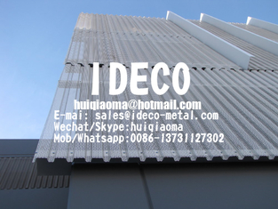 Corrugated Perforated Metal Sheet Panels for Architectural Sun Shading Screen,Bending Punched Hole Sheets for Roof