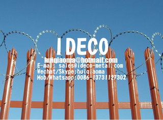 Spiked Decorative Metal Palisade Security Fences, Galvanized Steel Palisade Fencing, Picket/Paling Fence Barriers