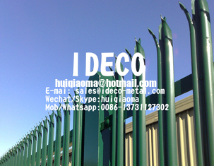 Anti-Climb Steel Palisade Fences, Anti-Intruder Palisade Fencing System, Boundary Wall Spike Fence