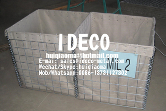 HESCO Bastion Gabion Barriers, HESCO Wire Mesh Container for Military Fortification, Temporary Defence Dike Walls