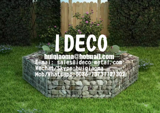 Hexagonal Gabion Planter, Garden Gabion Stone Basket Raised Vegetable Bed, Steel Garden Decoration Metal Nets
