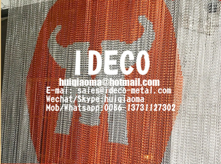 Decorative Aluminium Link Chain Curtains, Architectural Chain Curtain Space Divider, Chain Craft Curtains with Images