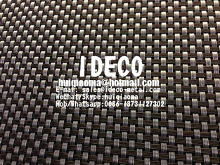 Decorative Mesh, Architectural 4-Wire Basket Weave Mesh, Crimped Woven Square Mesh for Sunscreen & Light Diffusing