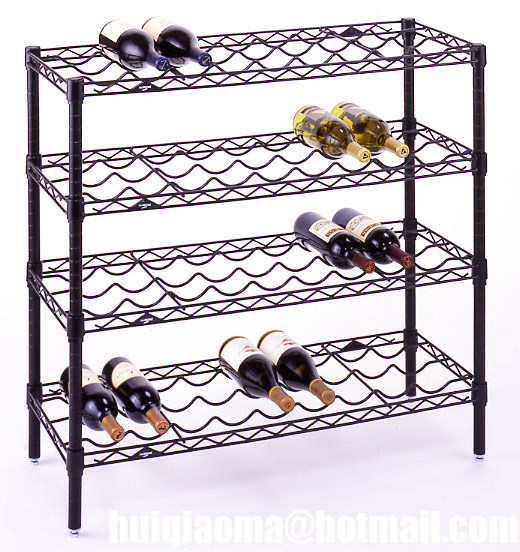 Metal Wire Wine Bottle Racks,Wine Storage Chrome Wire Shelvings,Wire