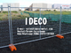 Temporary Portable Fencing Panels with Plastic and Concrete Feet, Movable Welded Mesh Crowd Control Barricades