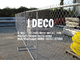 Temporary Chain Link Fence Panel with Stands, Portable Steel Construction Sites Barriers, Road Safety Fencing