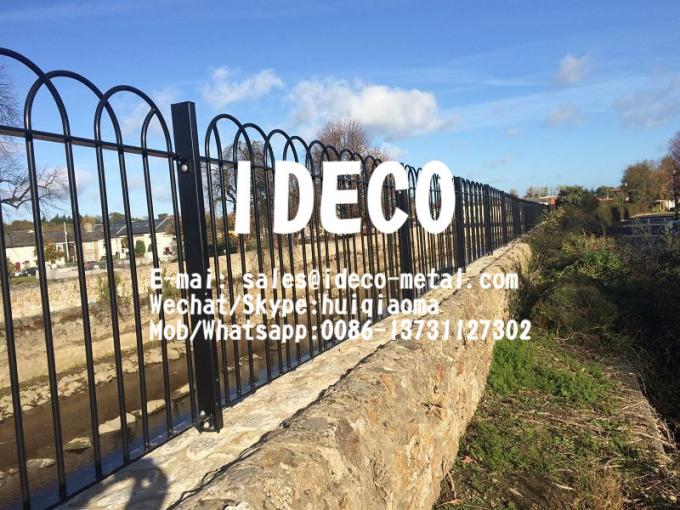 Interlaced Bow Top Railings, Anti-Neck Trap Hoop Top Fences, Coloured ...