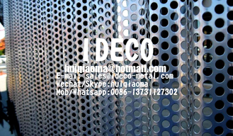 Architectural Corrugated Perforated Metal Panels, Radiused/Wavery Perforated Sheet Metal for Facade Claddings