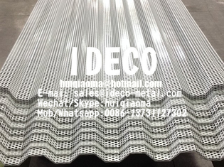 Metal Corrugated Perforated Sheet Screen for Profiled Roof/Decking/Wave Form Wall Cladding/Sun Shading