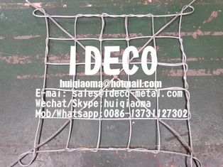 Lifting Galvanized Wire Rope Web Netting, Safety Steel Wire Rope Cargo Nets, Sling &amp; Rigging Mesh