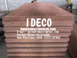 Copper Washed Standard Industrial Steel Mesh, Welded Copper Mesh Panels/Screen/Cages/Baskets