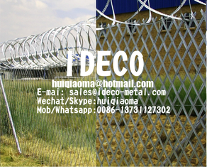 Welded Diamond Mesh Fencing, Tangle Wire Tape Security Fences, Tangle Wire Mesh