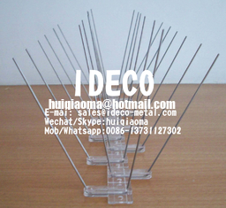 4 Rows of Pins Wide Stainless Steel Bird Spikes, Pigeon Defender, Bird Proof, Anti-Climb Spikes