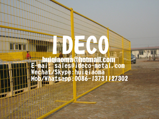 Temporary Construction Fences with Steel Base, Portable Fencing, Movable Perimeter Patrol Welded Wire Panels