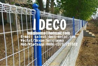 Decorative Double Circle Welded Wire Fences, BRC Roll Top Fencing, Double Loop Top Fences for Garden Security