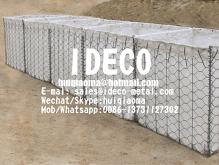 Anti-Flood FlexMac Gabion Barriers, Quick Deployed Hexagonal Wire Mesh Gabions with Non-Woven Geotextile