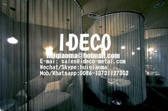 Aluminum Cascade Coil Curtains, Metal Coil Drapery, Coiled Wire Fabrics, Space Partitions, Room Divider, Firescreens