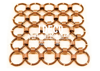 Chainmail Ring Mesh Room Divider,  Decorative Ring Mesh Curtain, Architectural Metal Ring Mesh