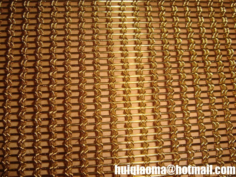 Braid Woven Architectural Mesh for Facade Cladding,Brass Decorative ...