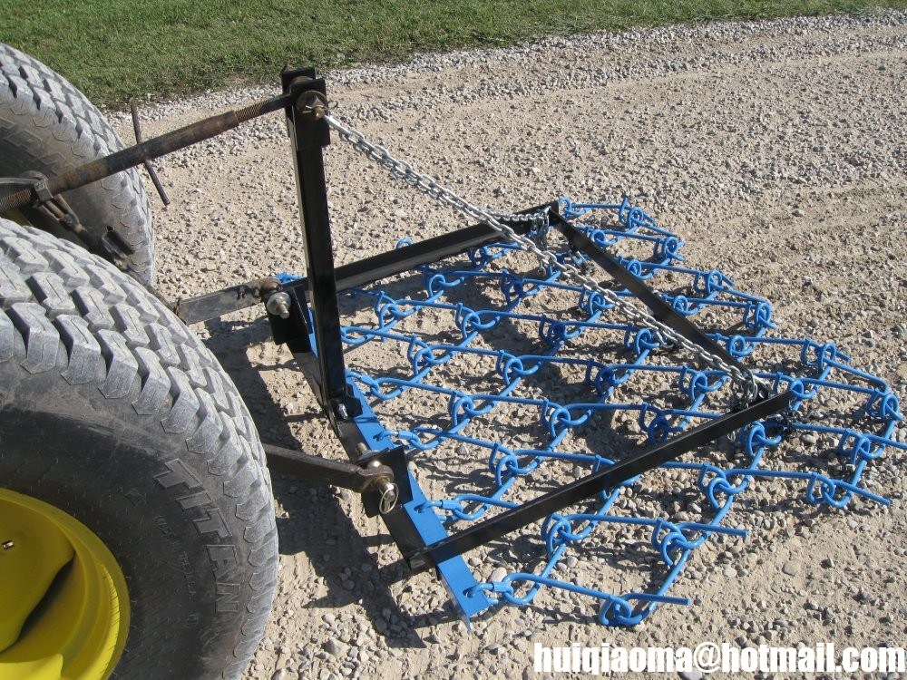 Chain Harrow behind Estate Tractor,GHL6 6ft Wide,Farm Grass Harrow Lift