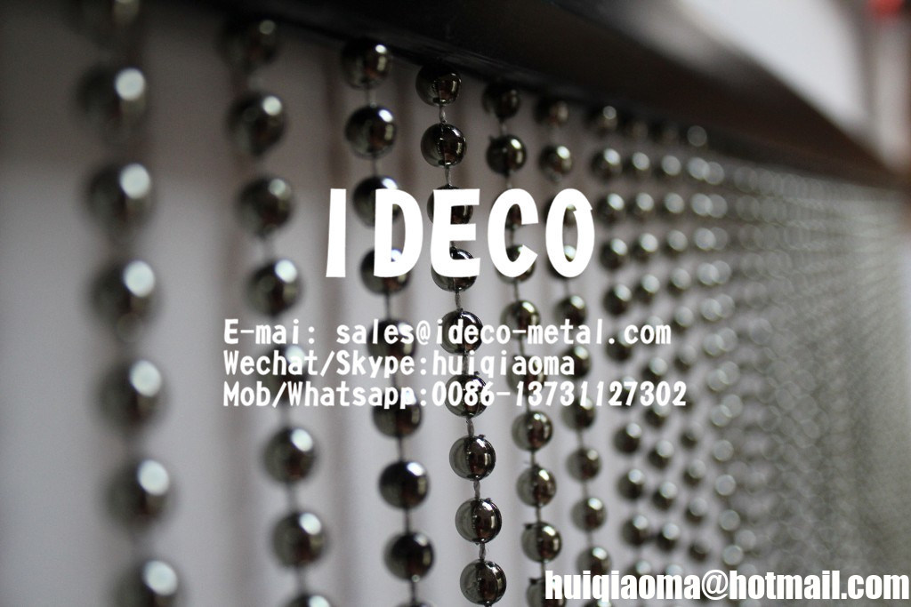 Ball Chains Screen Curtain, Metal Hanging Beaded Curtains, Steel ...