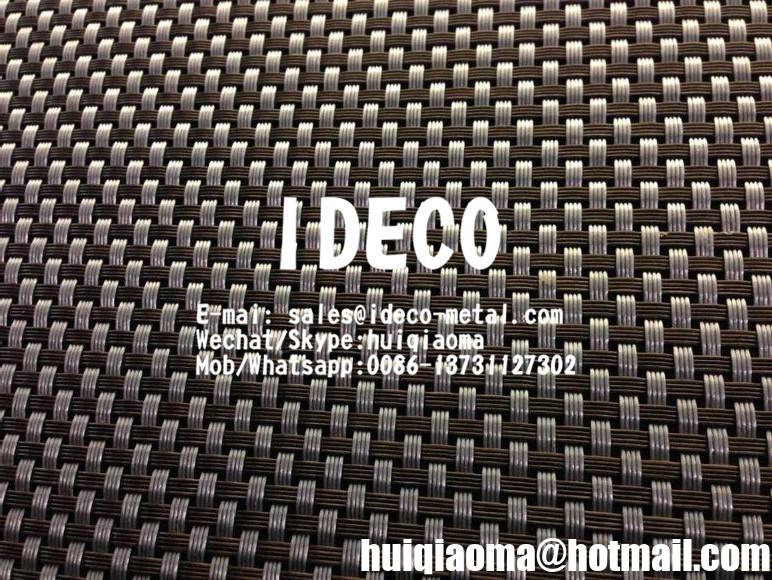 Decorative Mesh, Architectural 4Wire Basket Weave Mesh, Crimped Woven