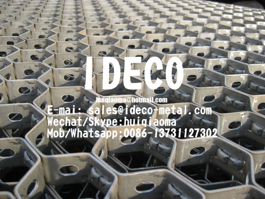 Hexsteel with Bonding Holes, Hexmesh Refractory Anchors, Tortoise Shell Mesh, Hexagonal Mesh, Honeycomb Grate