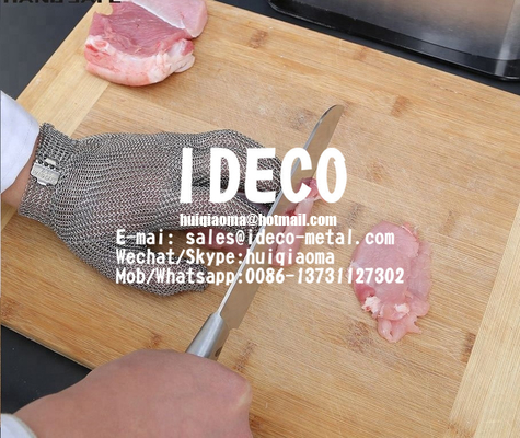 Cut Resistant Stainless Steel Gloves, Chain Mail Butcher Glove, Metal Ring Mesh Knife Cut Proof Gloves