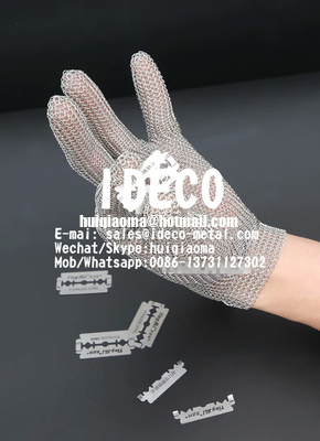 Cut Resistant Stainless Steel Gloves, Chain Mail Butcher Glove, Metal Ring Mesh Knife Cut Proof Gloves