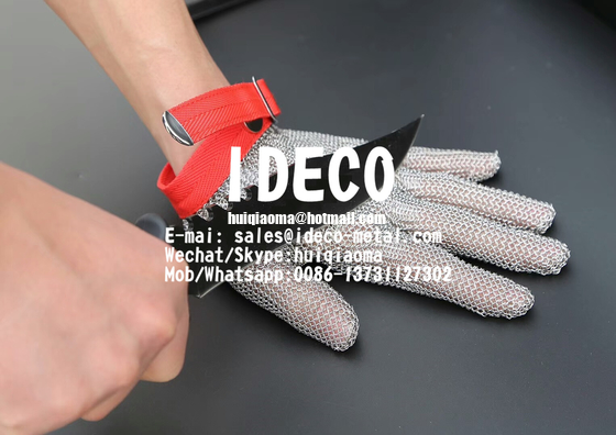 Cut Resistant Stainless Steel Gloves, Chain Mail Butcher Glove, Metal Ring Mesh Knife Cut Proof Gloves