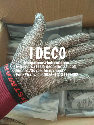 Cut Resistant Stainless Steel Gloves, Chain Mail Butcher Glove, Metal Ring Mesh Knife Cut Proof Gloves