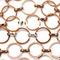 Decorative S-hook Ring Mesh Curtains, Antique Copper Round Flat Link Chain Curtains, Architectural Ring Mesh Divider