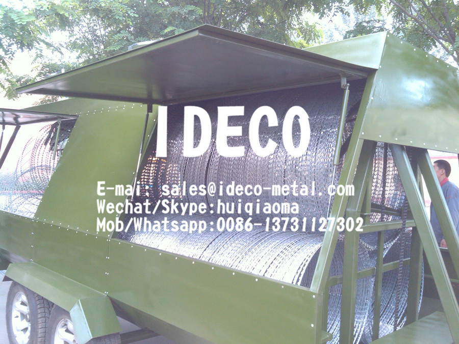 Triple Strand Mobile Concertina Razor Wires, Rapid Deployment Barbed ...