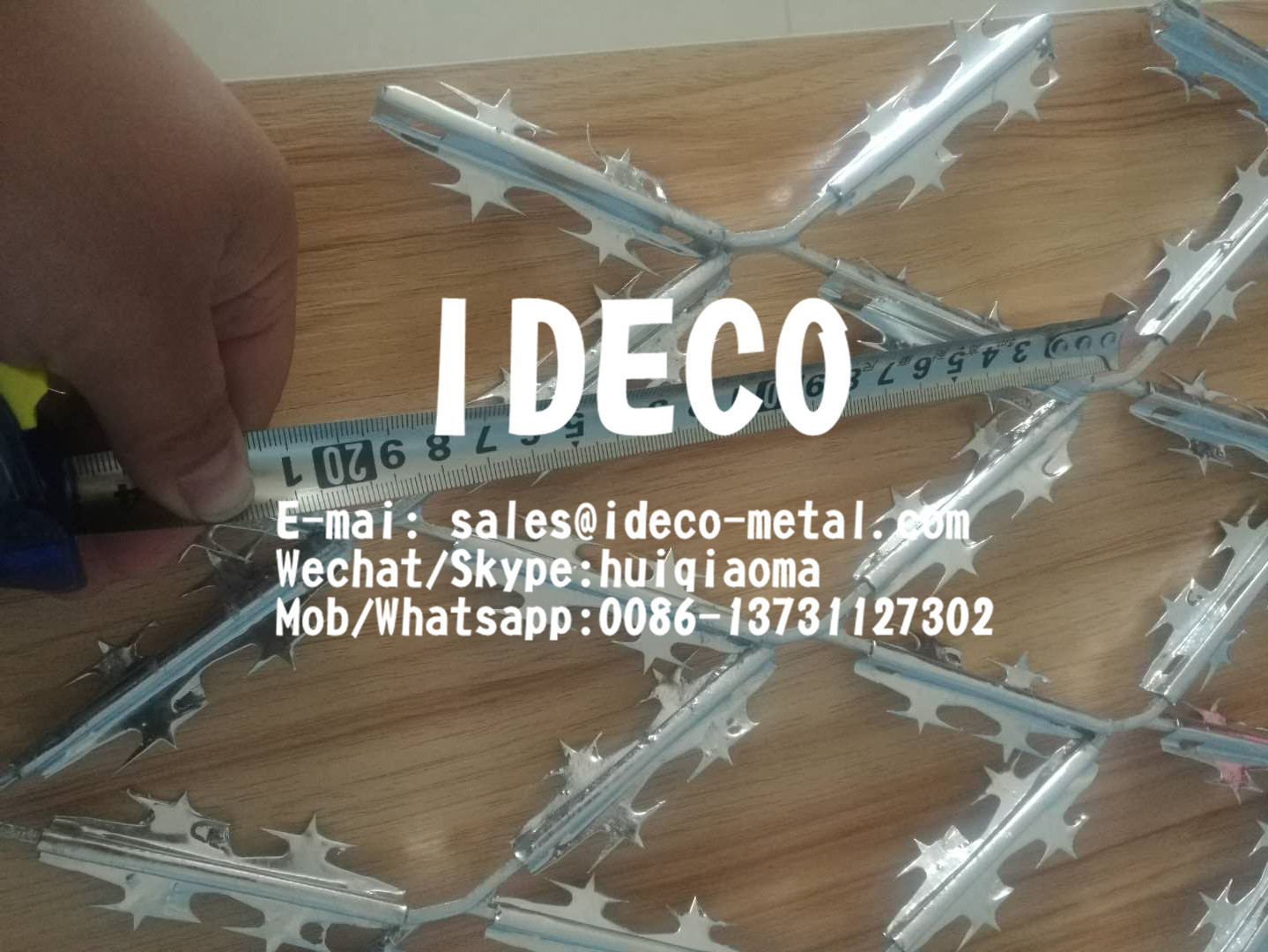 95X200X3mm Barbed Razor Expanded Metal Security Fences, HDG Welded ...