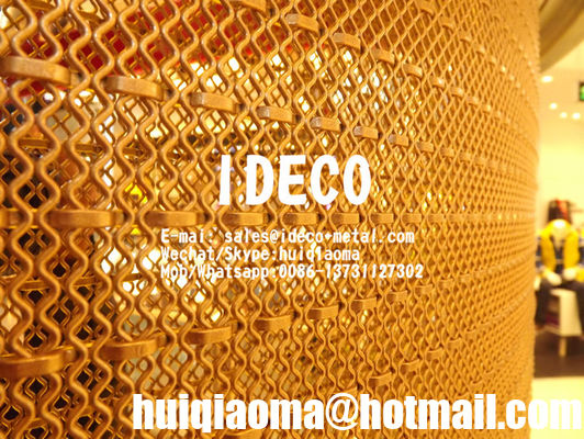 Pre-Crimped Architectural Wire Mesh, Decorative Wire Mesh, Flexi Woven Metal Mesh for Balustrades Facade Wall Cladding